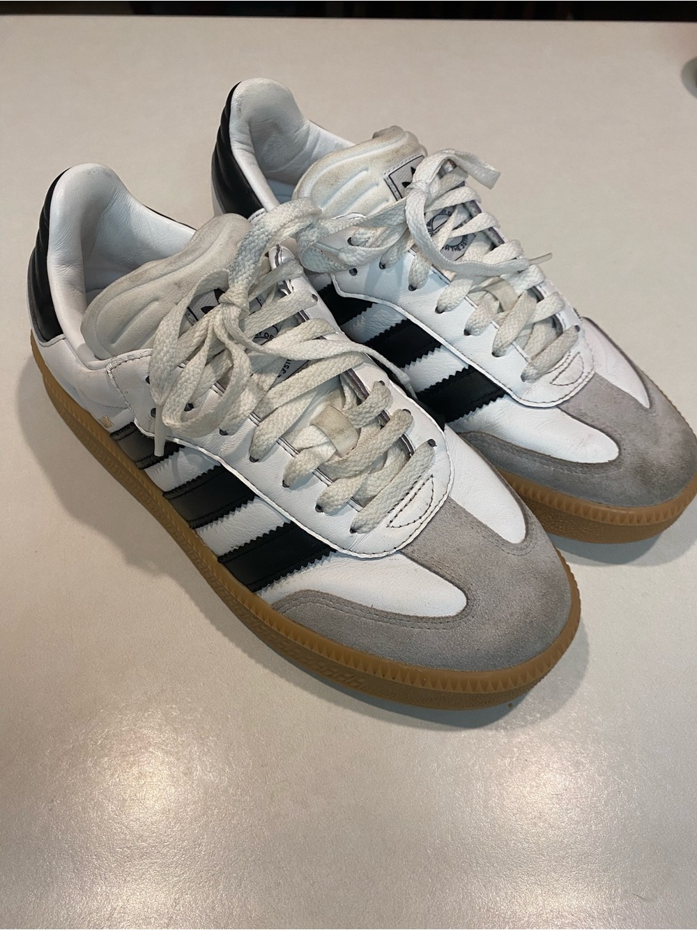 ADIDAS SAMBA XLG CLOUD WHITE CORE BLACK GUM MIDSOLE SNEAKERS SHOE SZ 8 EU 41.5 - Picture 3 of 16